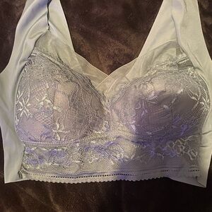 Size large lace, wide strap bralette